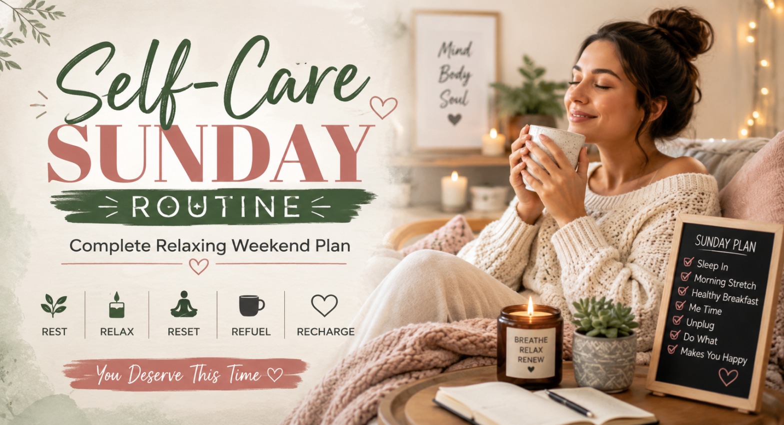Self-Care Sunday Routine: Complete Relaxing Weekend Plan